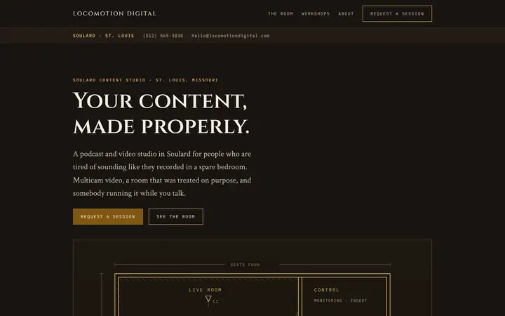 Homepage of Locomotion Digital