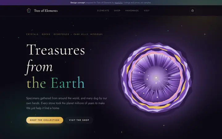 Homepage of Tree of Elements